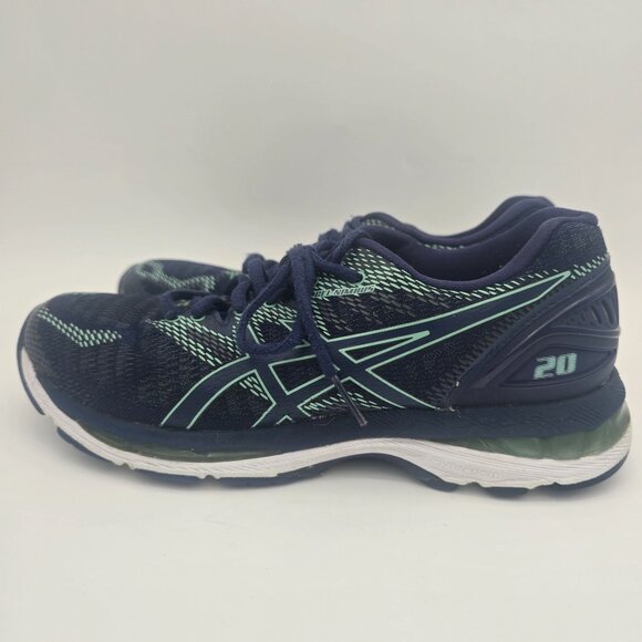 Asics Gel-Nimbus 20 Mens Running Shoes Size 8 Blue & Green - Picture 2 of 9